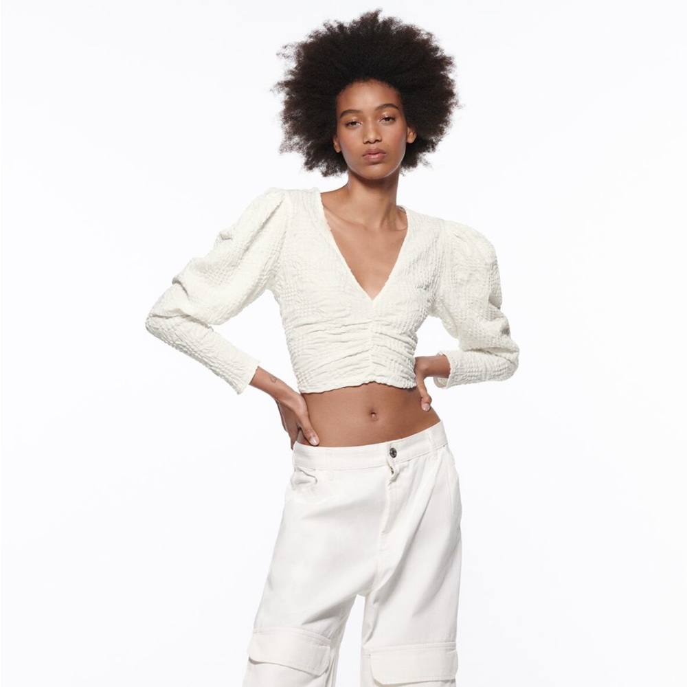 Textured cropped top
